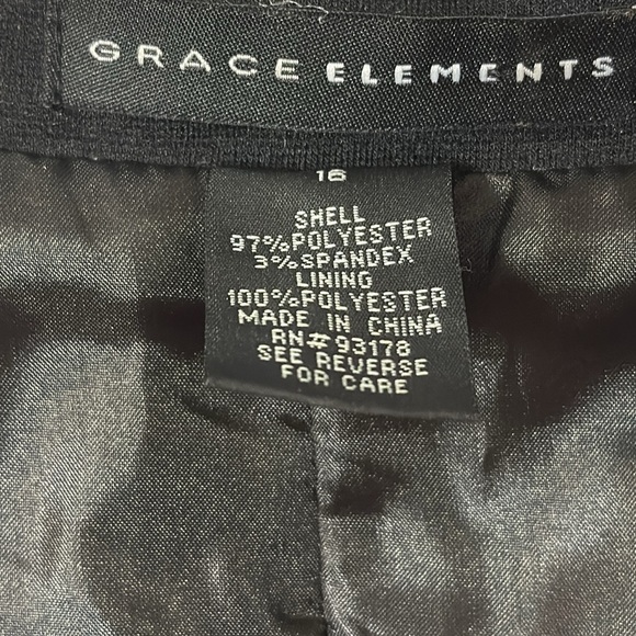 Grace Elements Black & White Striped Fully Lined Polyester & Spandex Jacket - Picture 4 of 7